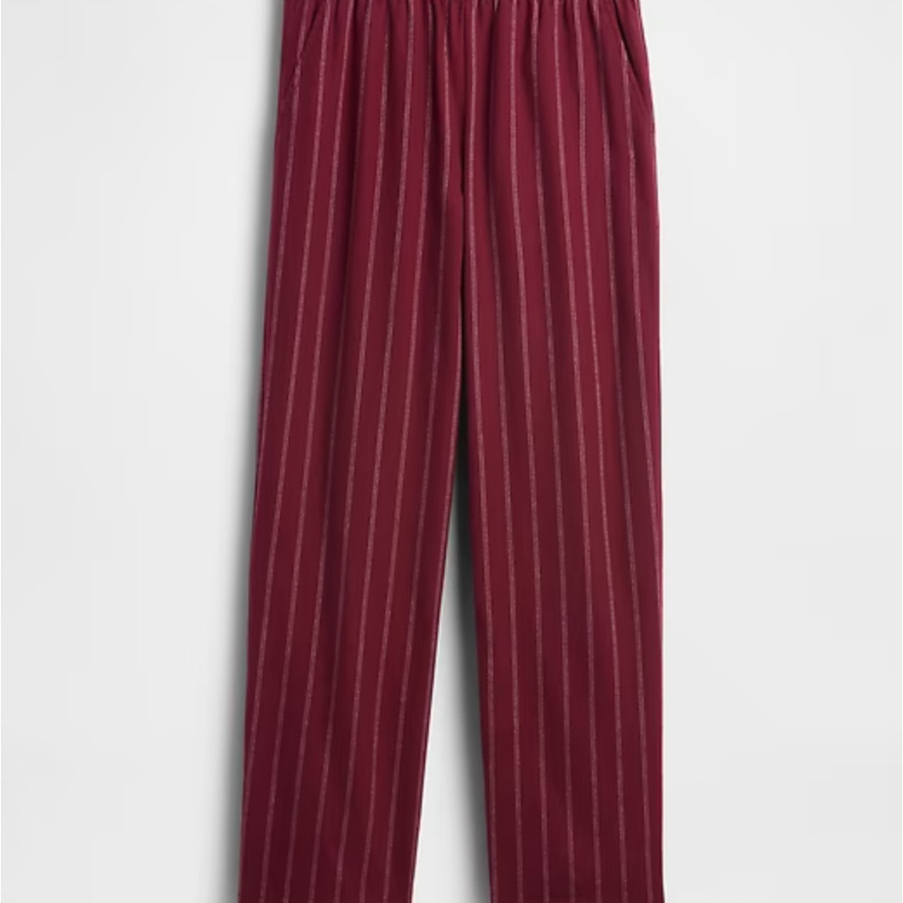 GAP Men's Maroon Striped Dress Pants